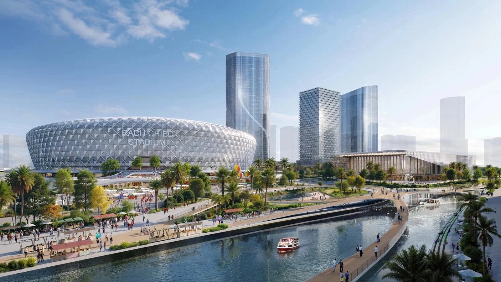 Phối cảnh Khu li&ecirc;n hợp thể thao Rạch Chiếc