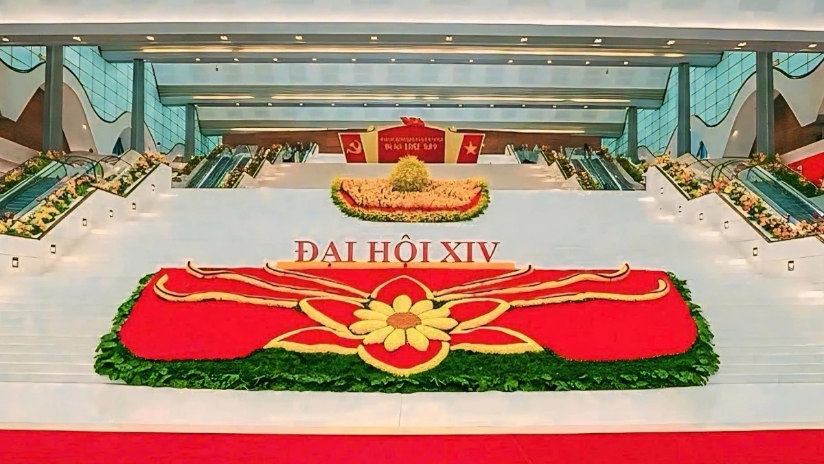 Trung t&acirc;m Hội nghị Quốc gia (H&agrave; Nội) - nơi diễn ra Đại hội XIV của Đảng