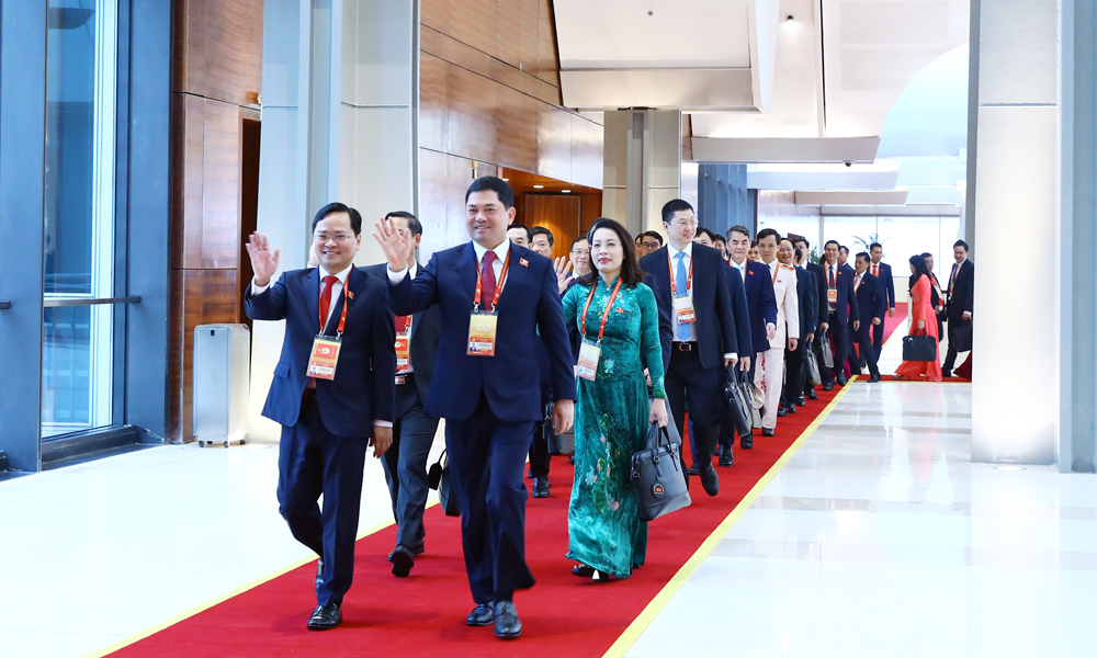 Đoàn Đại biểu Đảng bộ tỉnh Bắc Ninh dự phiên khai mạc Đại hội XIV của Đảng