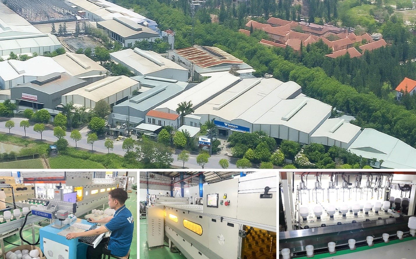 C&ocirc;ng nghệ sản xuất hiện đại tại Nh&agrave; m&aacute;y đ&egrave;n LED Vianco