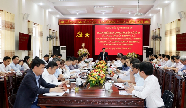 Nghệ An: Rà soát công tác bầu cử Quốc hội và HĐND các cấp tại các phường, xã