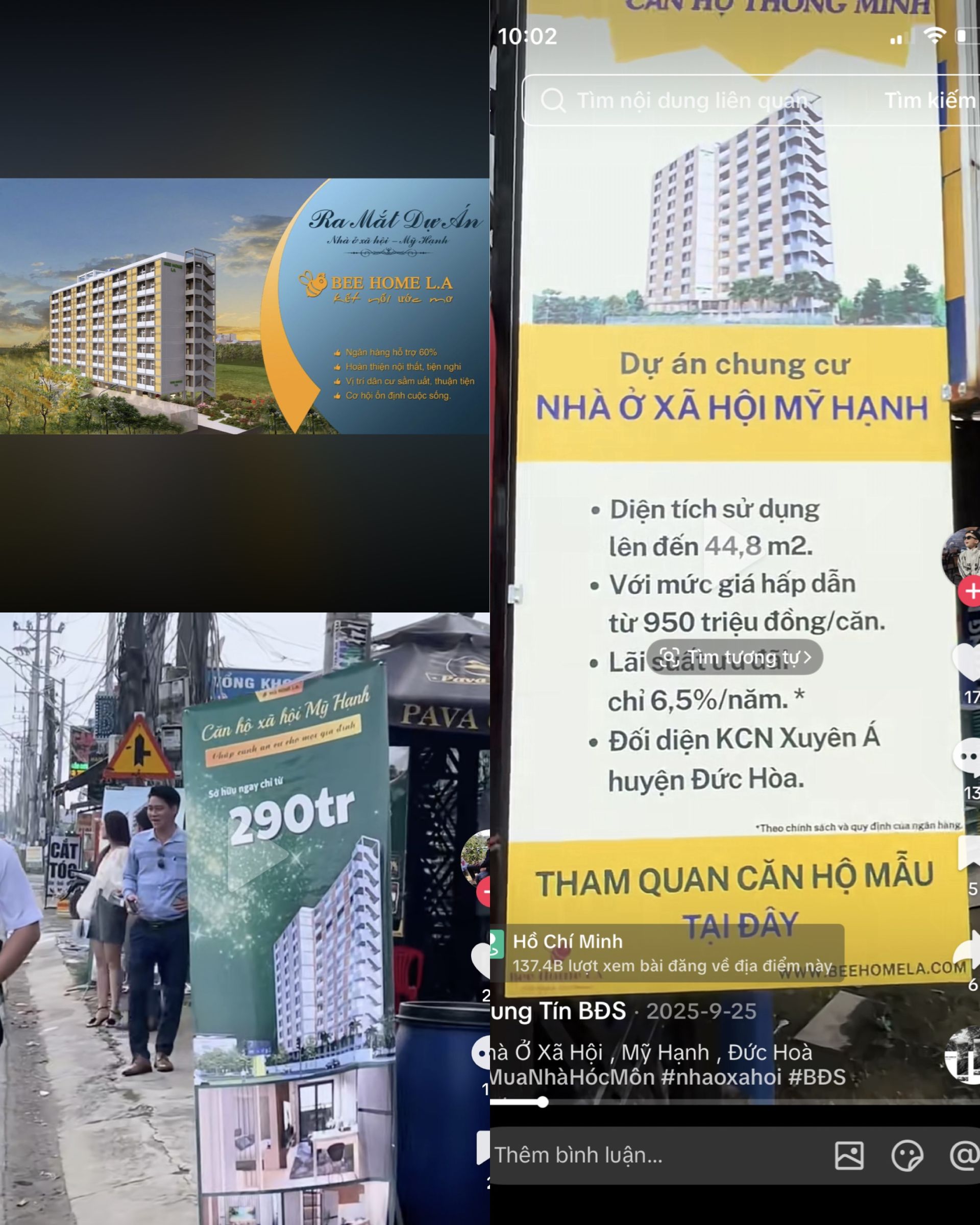 Dự &aacute;n nh&agrave; ở x&atilde; hội Mỹ Hạnh do Bee Home Long An l&agrave;m chủ đầu tư được giới thiệu, quảng c&aacute;o tr&ecirc;n c&aacute;c nền tảng mạng x&atilde; hội.