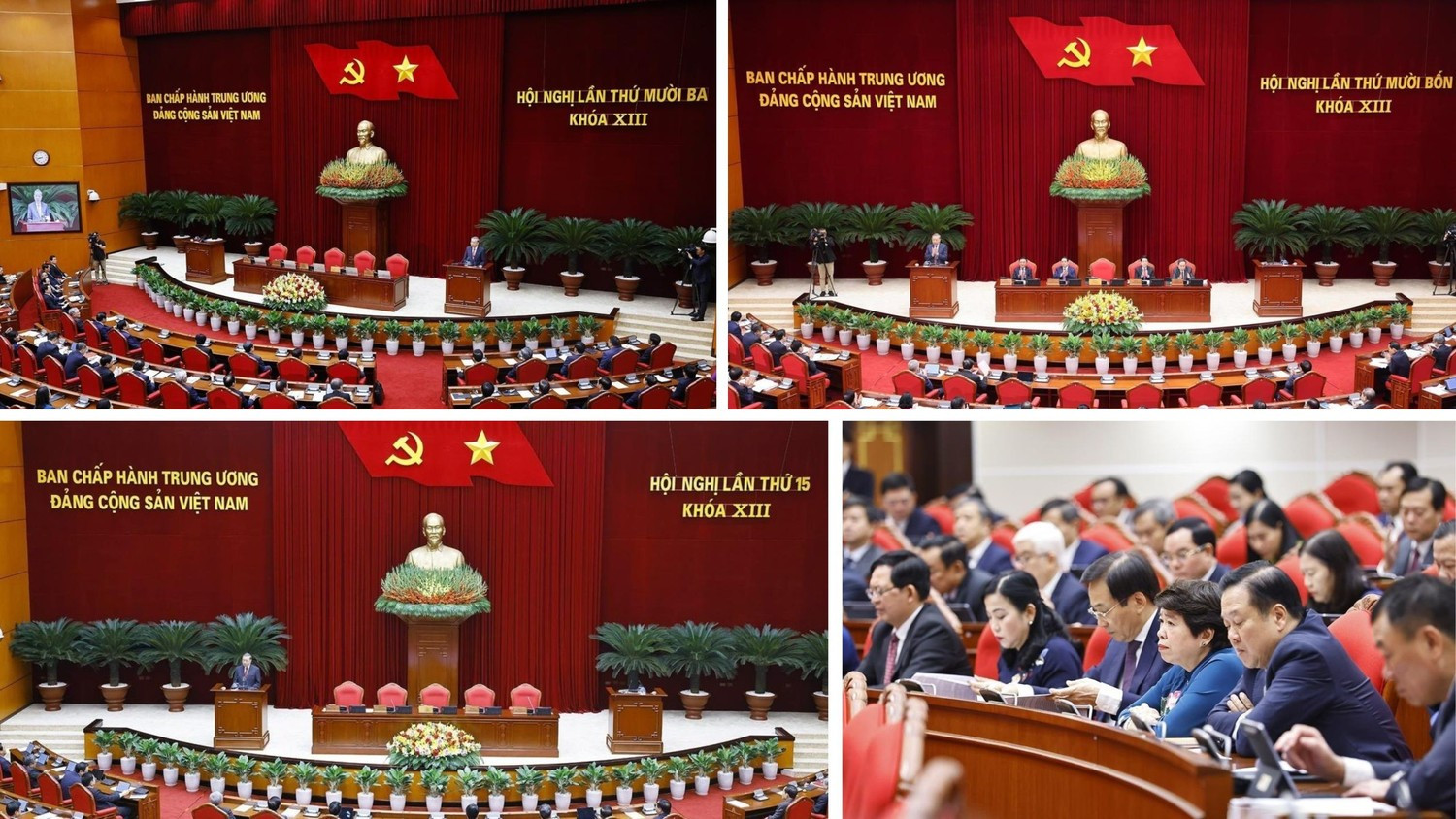 Hội nghị Trung ương 13, 14, 15, Bộ Ch&iacute;nh trị, Ban Chấp h&agrave;nh Trung ương Đảng đ&atilde; xem x&eacute;t, biểu quyết, thống nhất giới thiệu nh&acirc;n sự. (Ảnh: TTXVN)