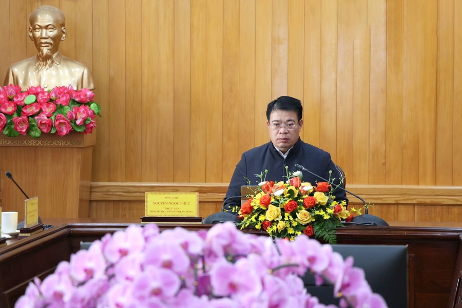 Ph&oacute; Chủ tịch UBND tỉnh L&acirc;m Đồng Nguyễn Ngọc Ph&uacute;c kết luận buổi l&agrave;m việc