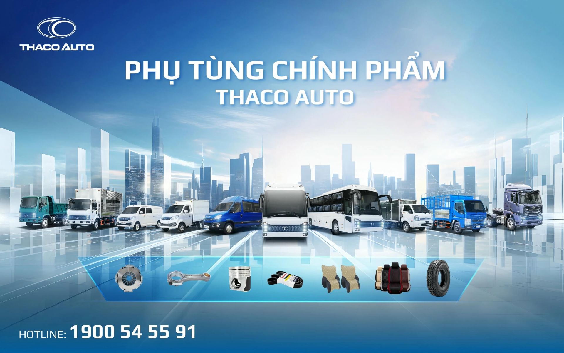 Đa dạng chủng loại phụ tùng, vật tư cho các dòng xe Tải, xe Bus do THACO AUTO phân phối Đa dạng chủng loại phụ tùng, vật tư cho các dòng xe Tải, xe Bus do THACO AUTO phân phối