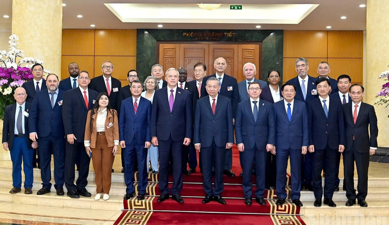 Tổng B&iacute; thư T&ocirc; L&acirc;m tiếp Trưởng đo&agrave;n ch&iacute;nh đảng c&aacute;c nước đến Việt Nam dự Lễ kỷ niệm 80 năm C&aacute;ch mạng Th&aacute;ng T&aacute;m th&agrave;nh c&ocirc;ng v&agrave; Quốc kh&aacute;nh 2/9, ng&agrave;y 1/9/2025, tại Trụ sở Trung ương Đảng