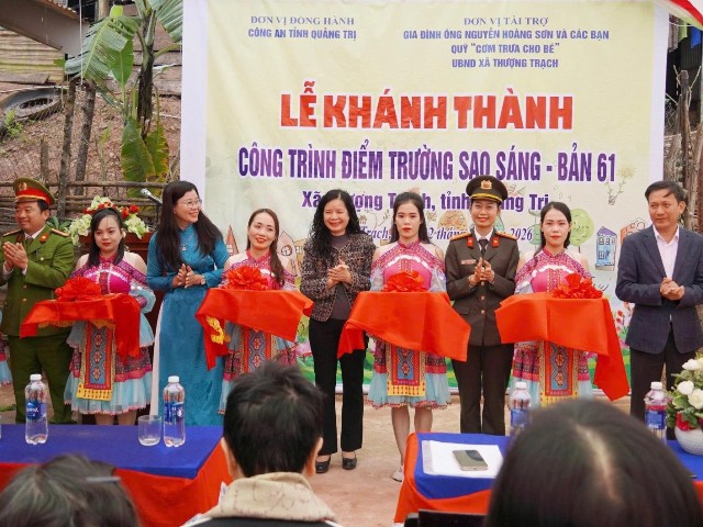 Quảng Trị khánh thành hai điểm trường mầm non tại xã Thượng Trạch, tiếp sức trẻ em vùng biên