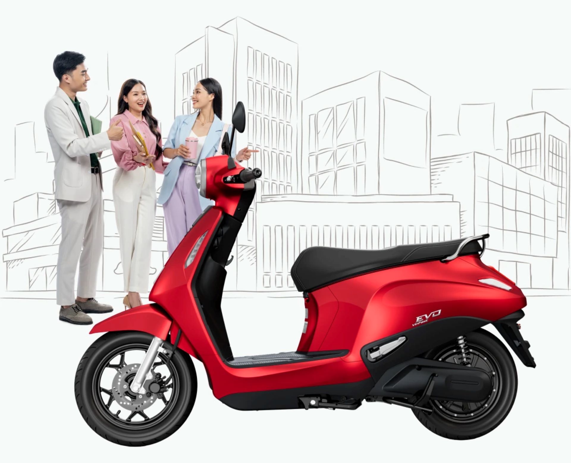 Xe máy điện VinFast Evo lọt tầm ngắm của tài xế công nghệ