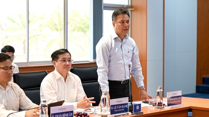 &Ocirc;ng Đinh Quốc L&acirc;m - Chủ tịch HĐQT EVNGENCO3 ph&aacute;t biểu tại Hội nghị
