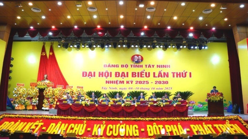 Khai mạc Đại hội đại biểu Đảng bộ tỉnh T&acirc;y Ninh lần thứ I, nhiệm kỳ 2025-2030 với chủ đề: &ldquo;Đo&agrave;n kết-D&acirc;n chủ-Kỷ cương-Đột ph&aacute;-Ph&aacute;t triển&rdquo;