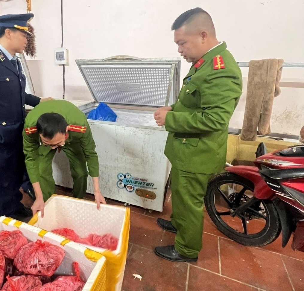 Thanh Hóa: Phát hiện và tiêu hủy hơn 70kg thực phẩm đông lạnh không rõ nguồn gốc