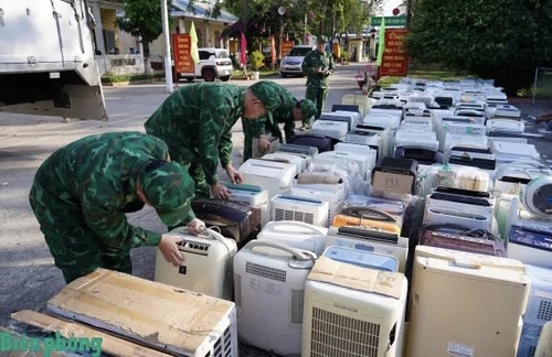 An Giang bắt giữ vụ vận chuyển trái phép 232 máy lọc không khí và 53 bộ máy lạnh đã qua sử dụng