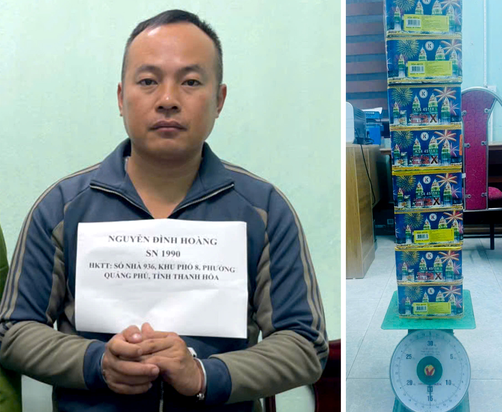 Thanh Hóa: Bắt giữ đối tượng vận chuyển 15 kg pháo hoa nổ trái phép