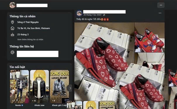 H&igrave;nh ảnh rao b&aacute;n h&agrave;ng h&oacute;a x&acirc;m phạm sở hữu tr&iacute; tuệ tr&ecirc;n mạng x&atilde; hội