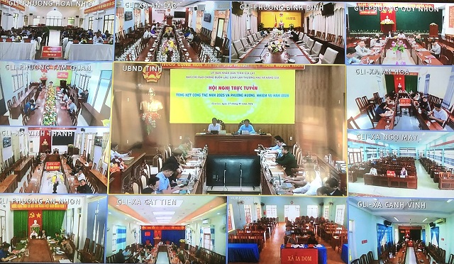 Quang cảnh các điểm cầu xã, phường. Ảnh: VH Quang cảnh các điểm cầu xã, phường. Ảnh: VH