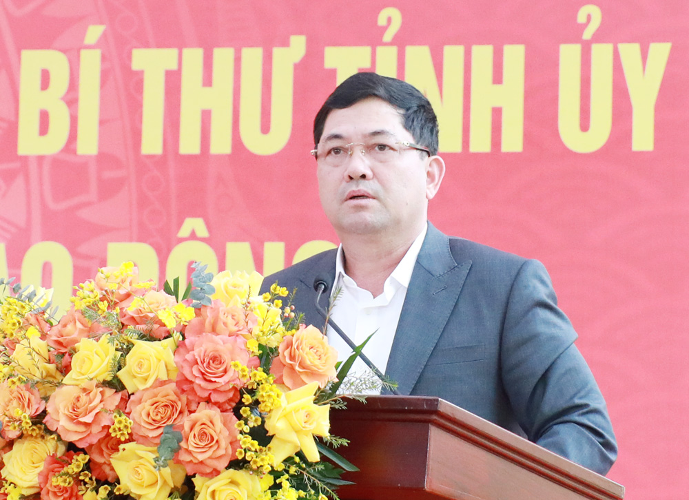 Đồng ch&iacute; Nguyễn Hồng Th&aacute;i ph&aacute;t biểu tại chương tr&igrave;nh.