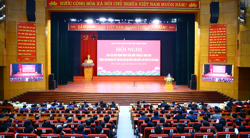 Quang cảnh hội nghị tại điểm cầu tỉnh Bắc Ninh.