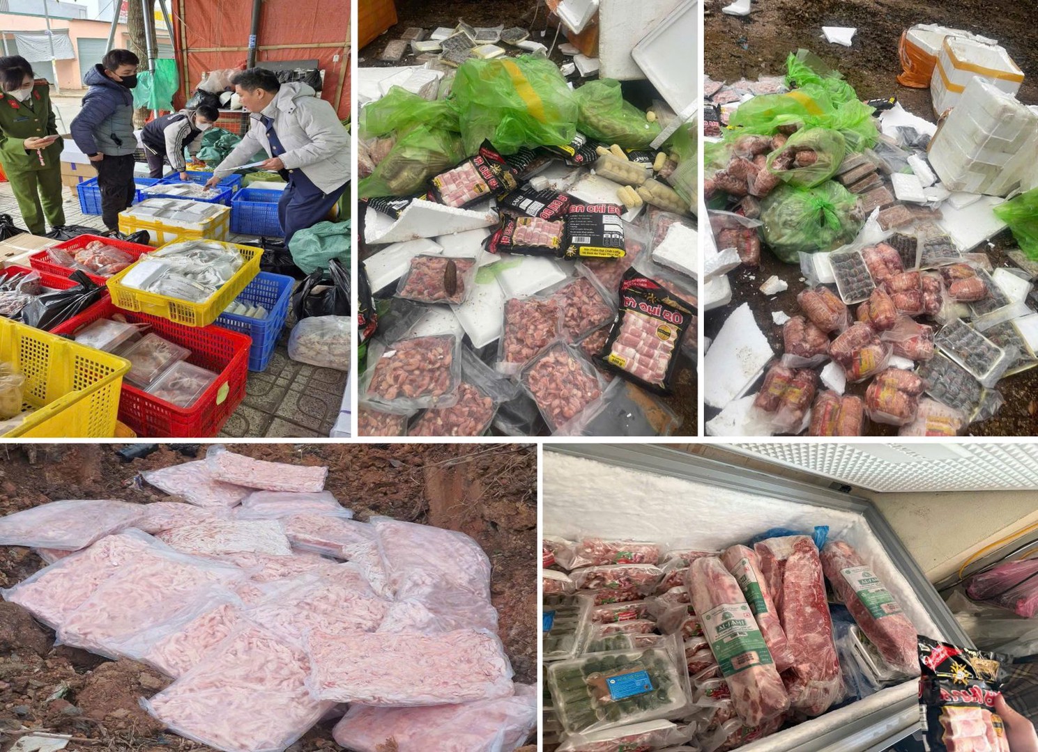 Thanh Hóa: Đột kích 5 kho lạnh, thu giữ hơn 1,1 tấn thực phẩm không rõ xuất xứ