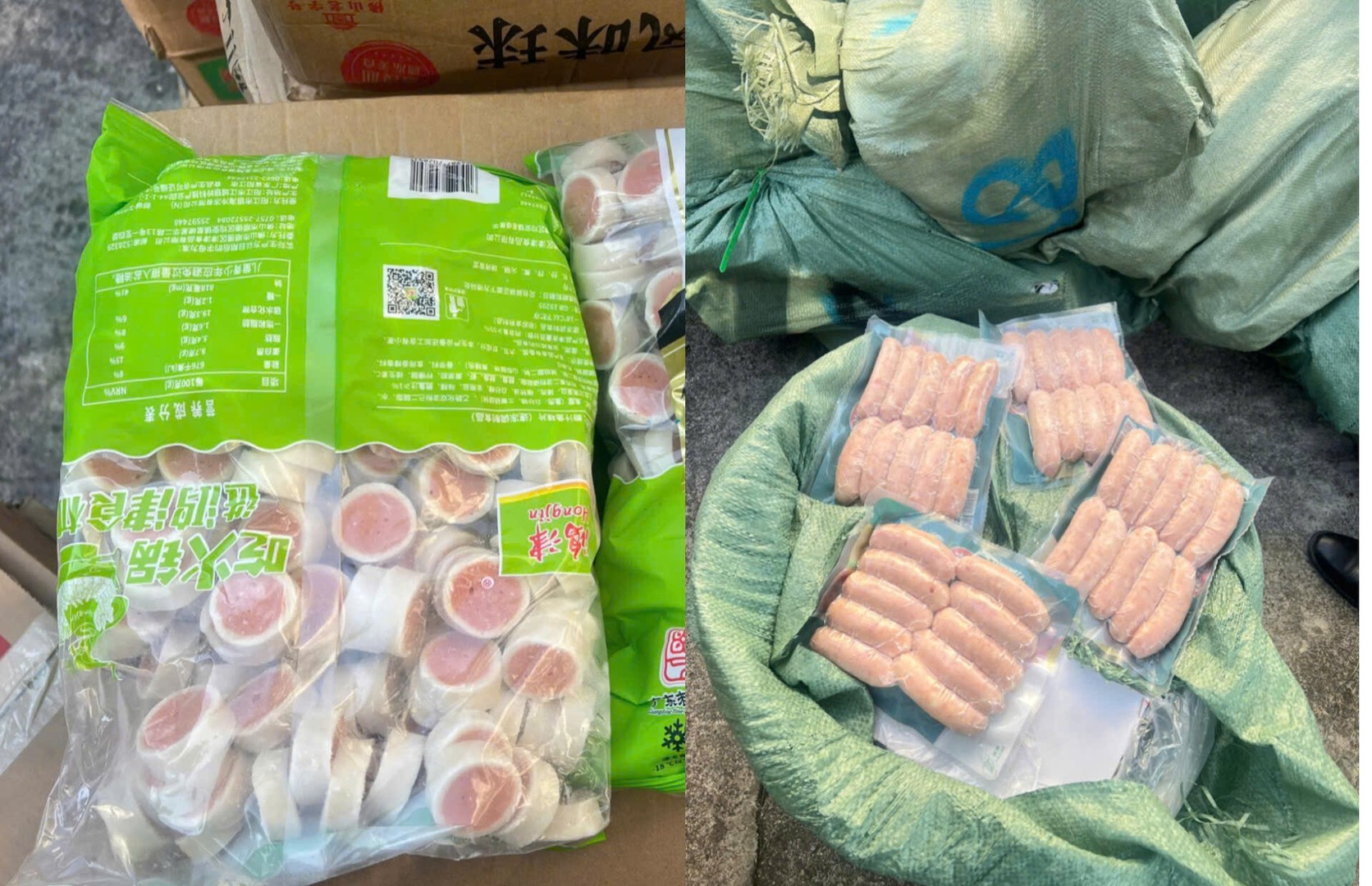 Qua kiểm tra lực lượng chức năng ph&aacute;t hiện trong kho chứa tổng cộng 3.790 kg thực phẩm c&aacute;c loại kh&ocirc;ng r&otilde; nguồn gốc, xuất xứ.