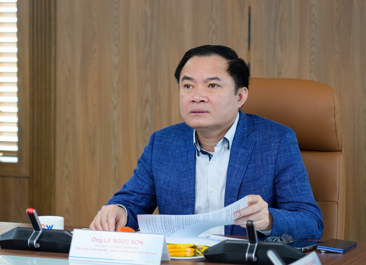 Chủ tịch HĐTV Petrovietnam L&ecirc; Ngọc Sơn nhấn mạnh, PV Power cần lấy điện kh&iacute; v&agrave; LNG l&agrave;m giải ph&aacute;p chiến lược để thực hiện mục ti&ecirc;u bảo đảm an ninh năng lượng quốc gia