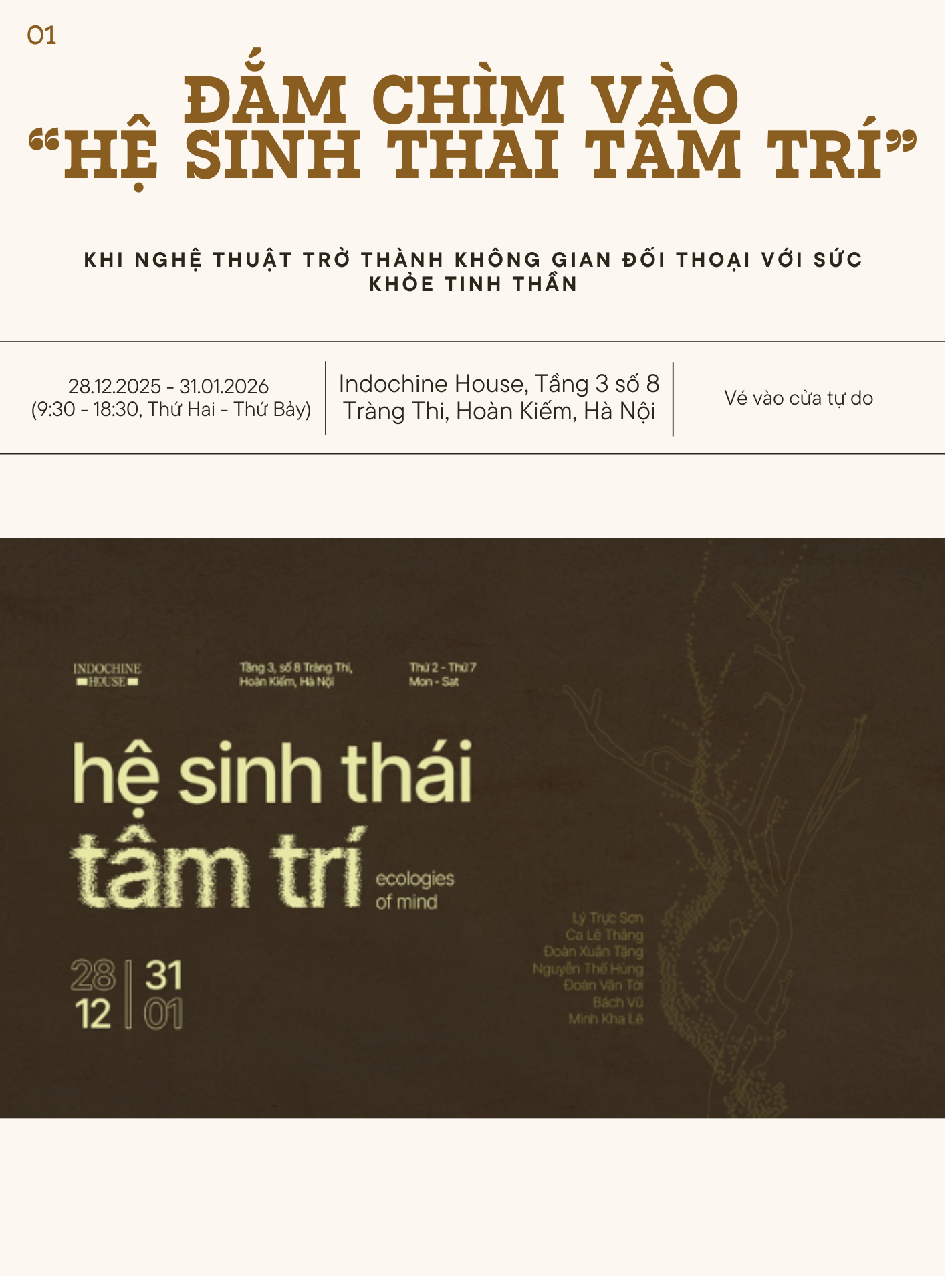 “Hệ sinh thái tâm trí” – Khi nghệ thuật trở thành không gian đối thoại với sức khỏe tinh thần