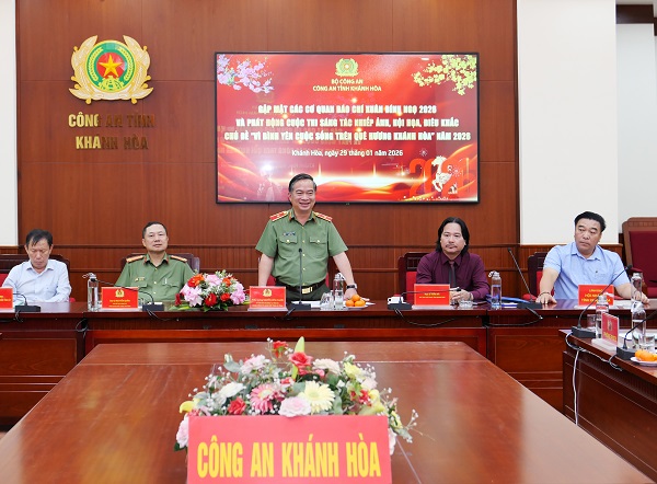 Công an tỉnh Khánh Hòa: Gặp mặt báo chí nhân dịp Xuân Bính Ngọ; Phát động cuộc thi “Vì bình yên cuộc sống trên quê hương Khánh Hòa” năm 2026