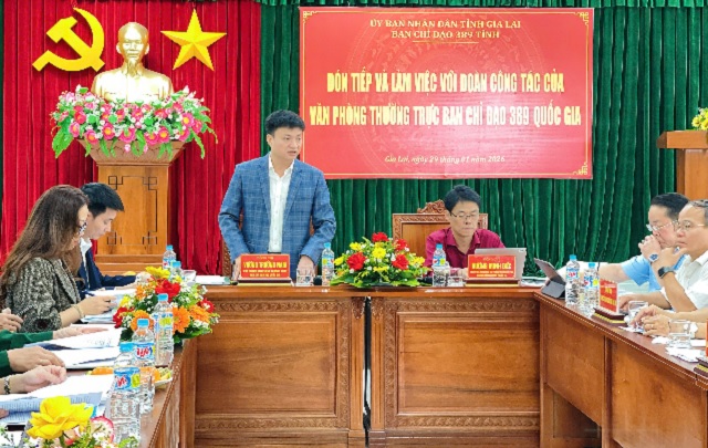 Ban Chỉ đạo 389 Quốc gia làm việc tại tỉnh Gia Lai