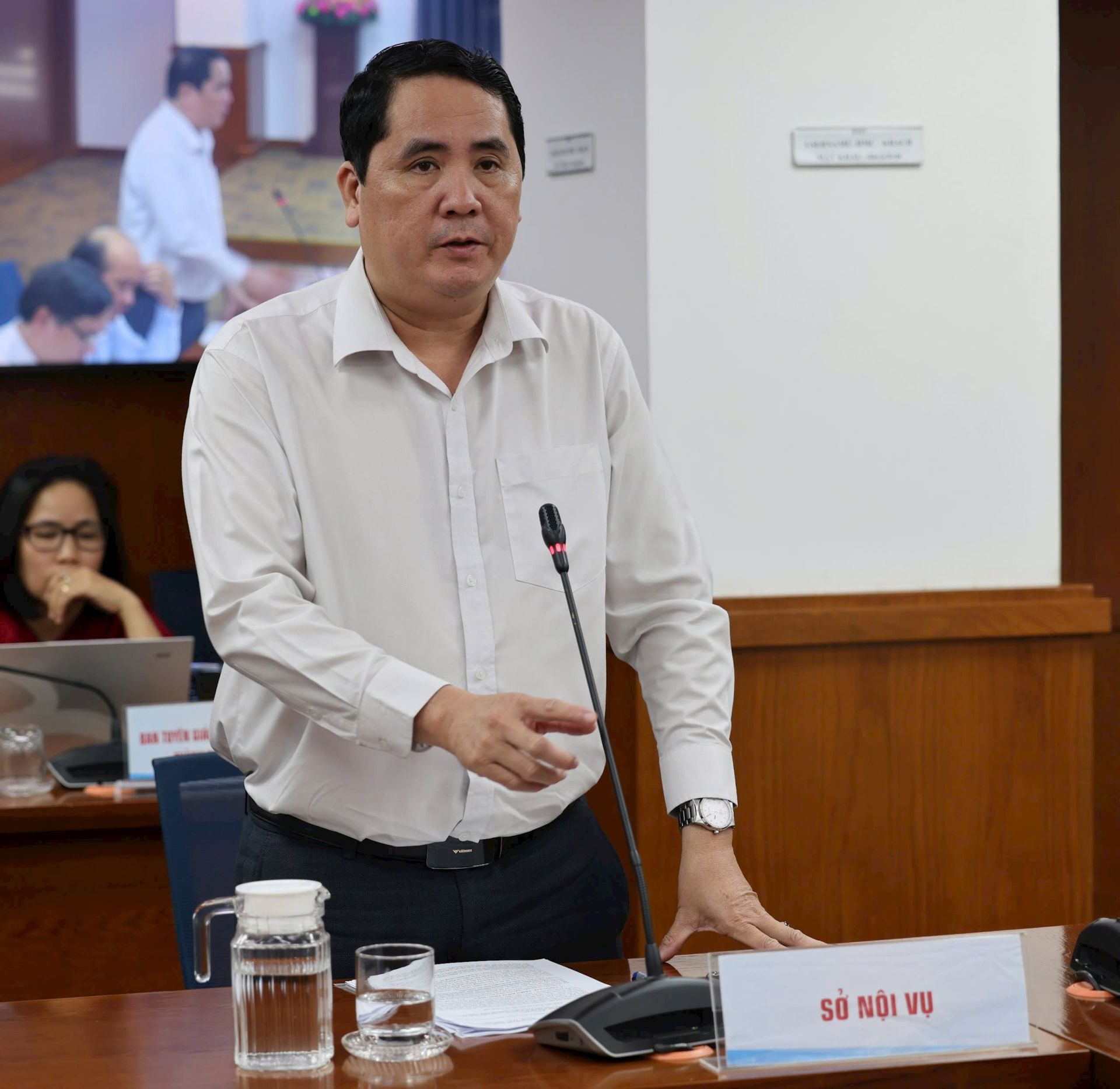 L&atilde;nh đạo Sở Nội vụ TP. HCM th&ocirc;ng tin về c&ocirc;ng t&aacute;c bầu cử