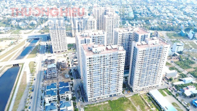 T&ograve;a chung cư The Ori Garden.( Bầu Tr&agrave;m, phường Hải V&acirc;n. Ảnh: Ho&agrave;ng Hữu Gia Bảo.