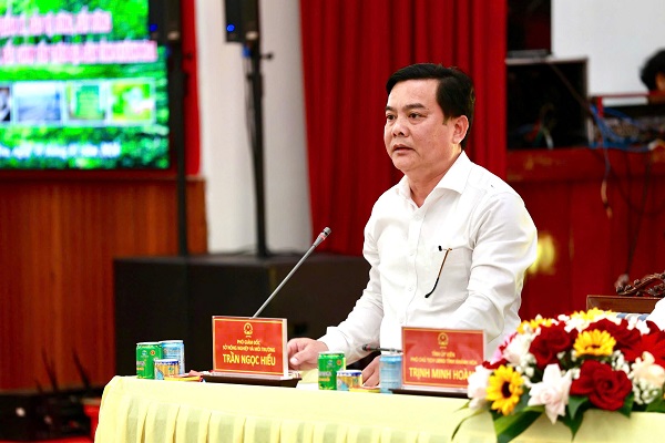 &ocirc;ng Trần Ngọc Hiếu - Ph&oacute; Gi&aacute;m đốc Sở N&ocirc;ng nghiệp v&agrave; M&ocirc;i trường ph&aacute;t biểu