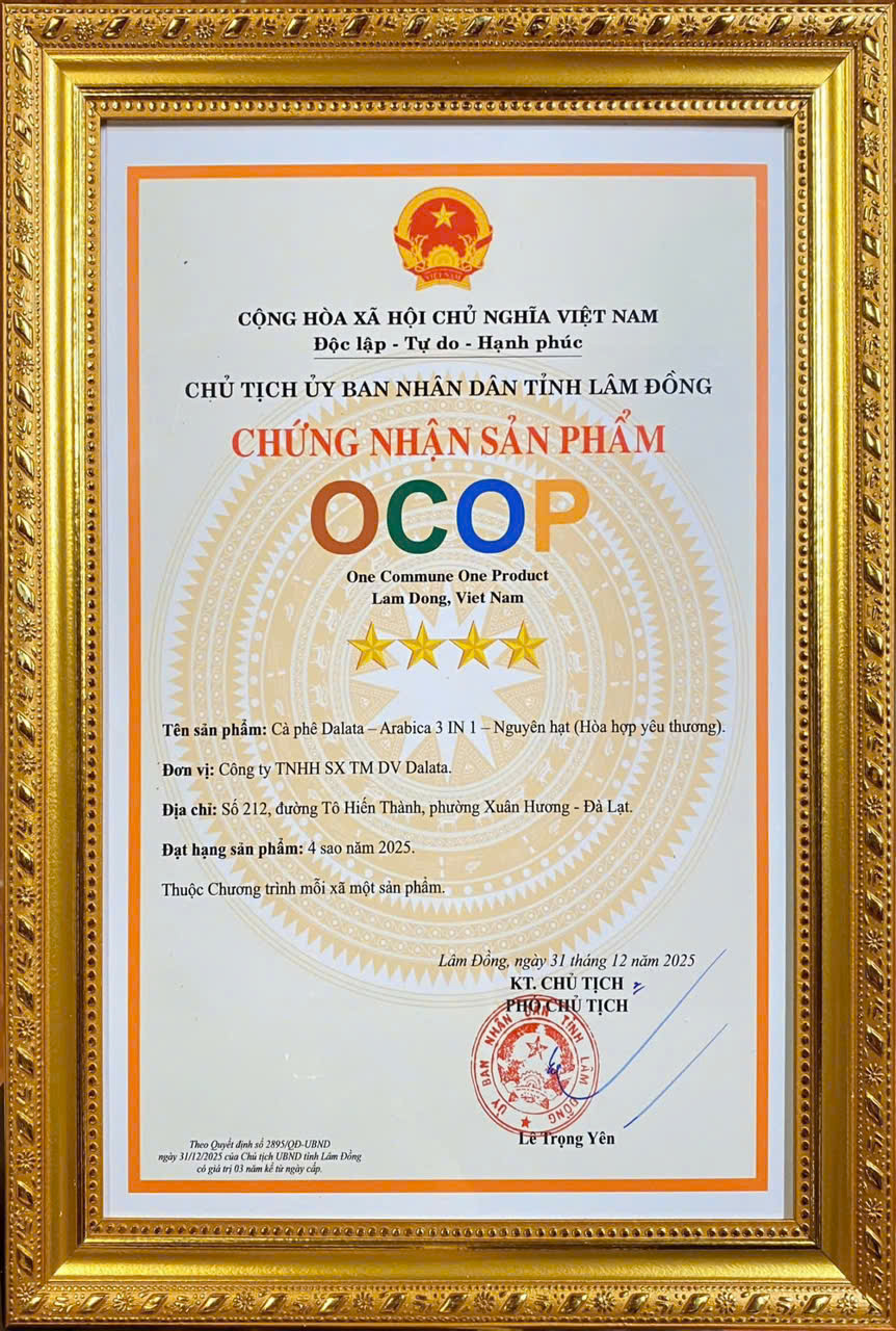 Chứng nhận OCOP 4 sao