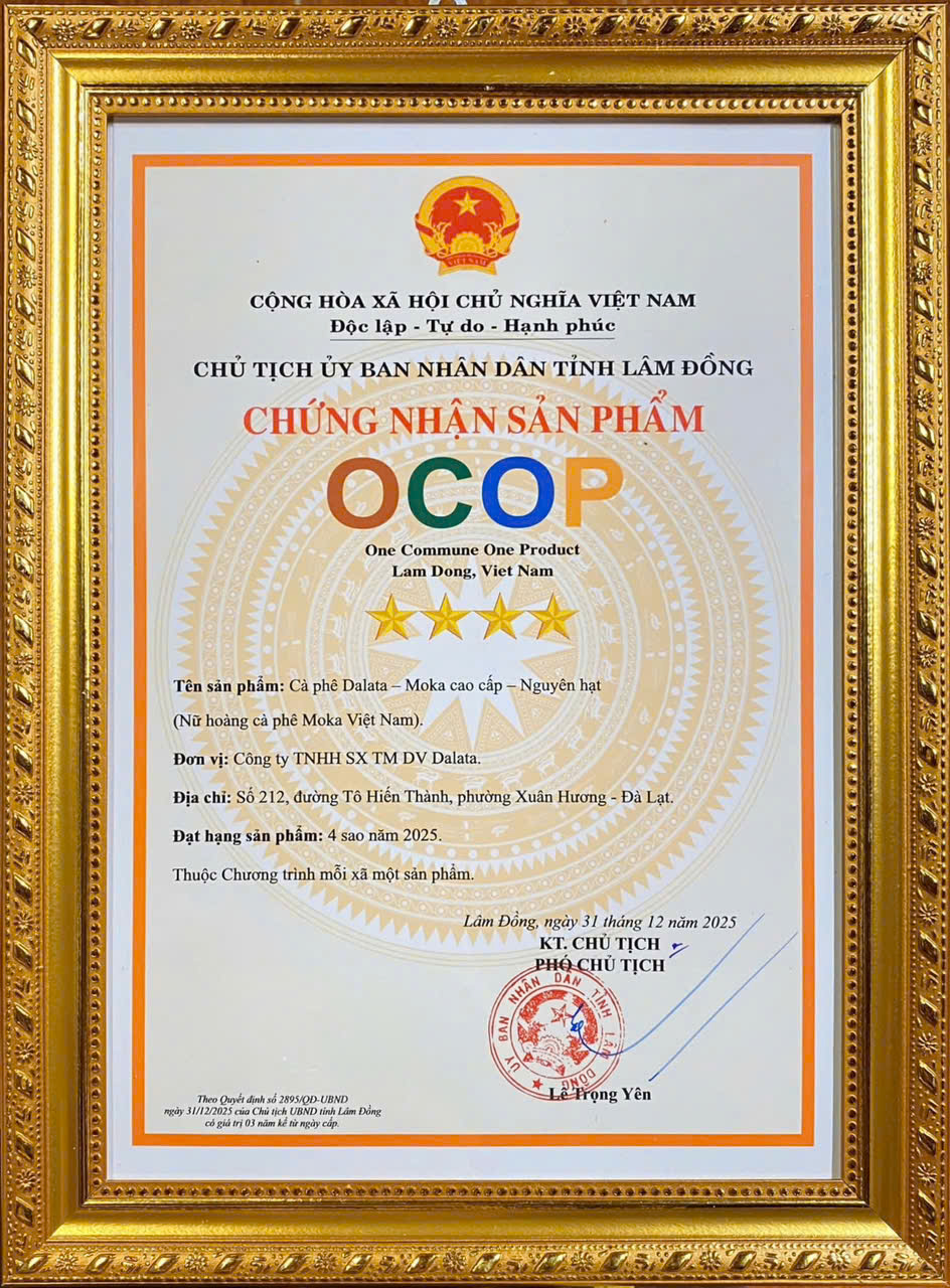 Chứng nhận OCOP 4 sao