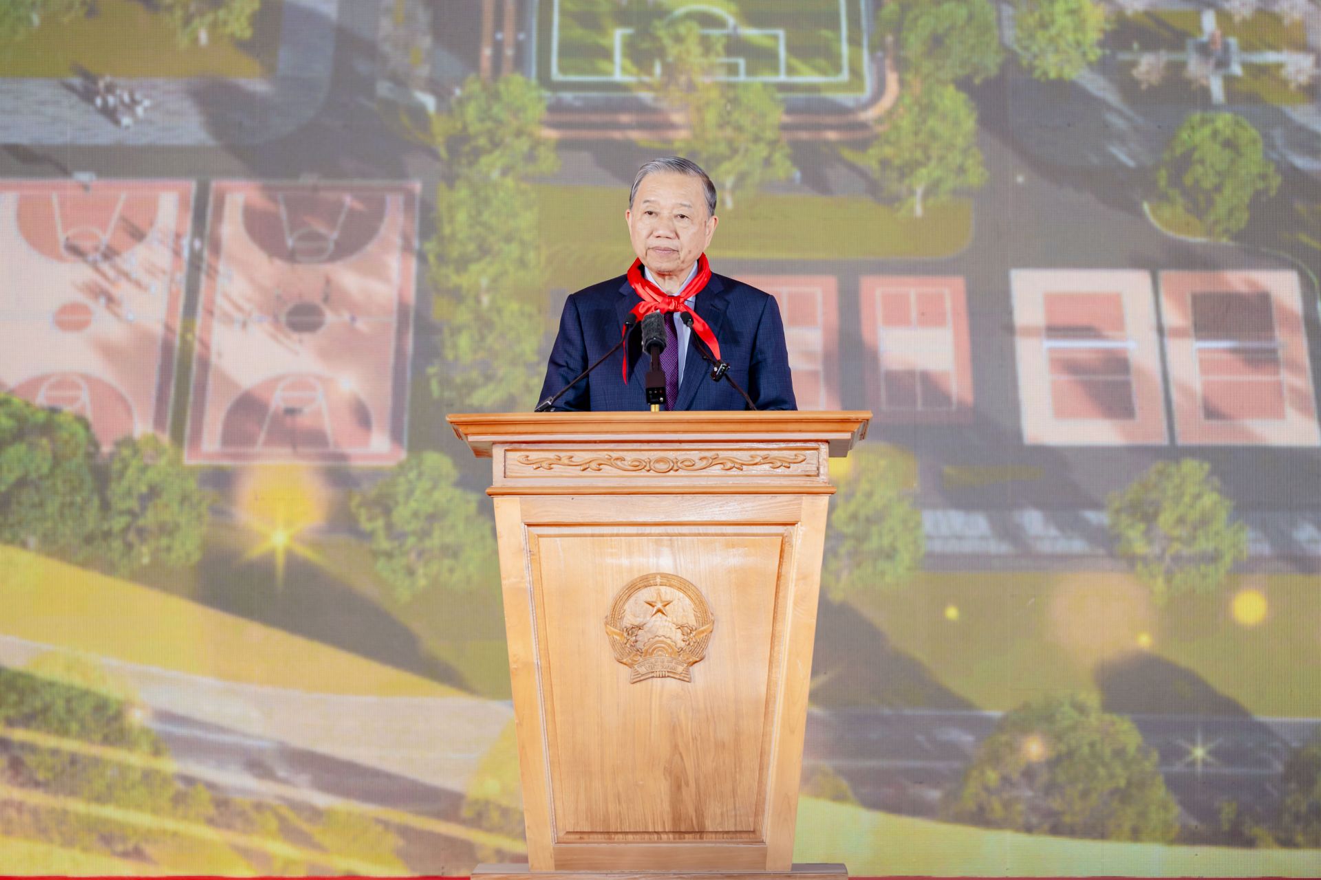 Tổng B&iacute; thư T&ocirc; L&acirc;m ph&aacute;t biểu. Ảnh: &Aacute;nh Dương