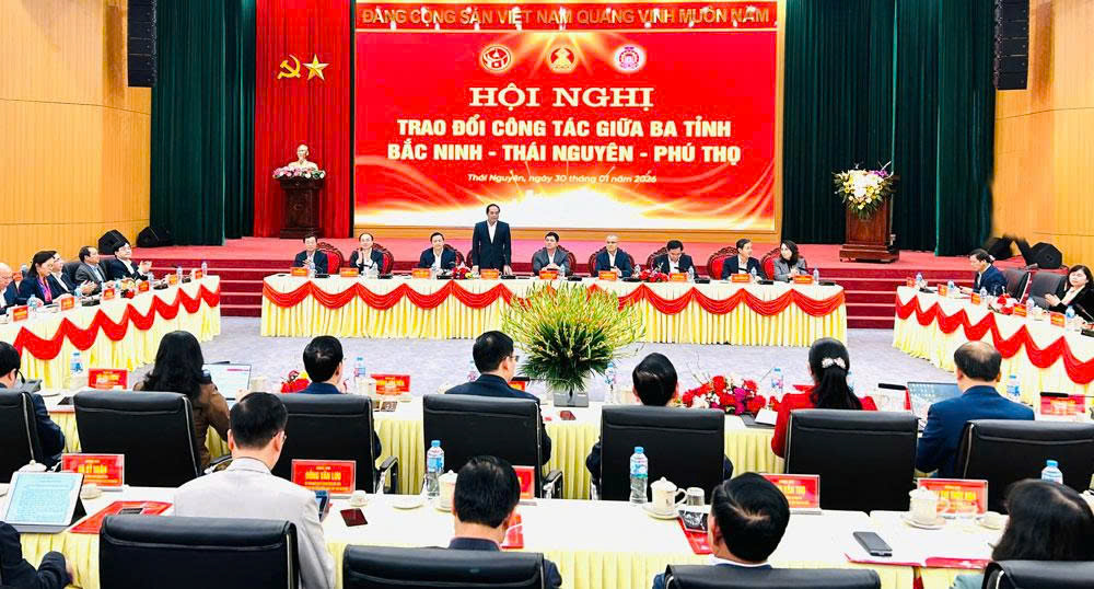 Thúc đẩy hợp tác 3 tỉnh Bắc Ninh, Thái Nguyên, Phú Thọ