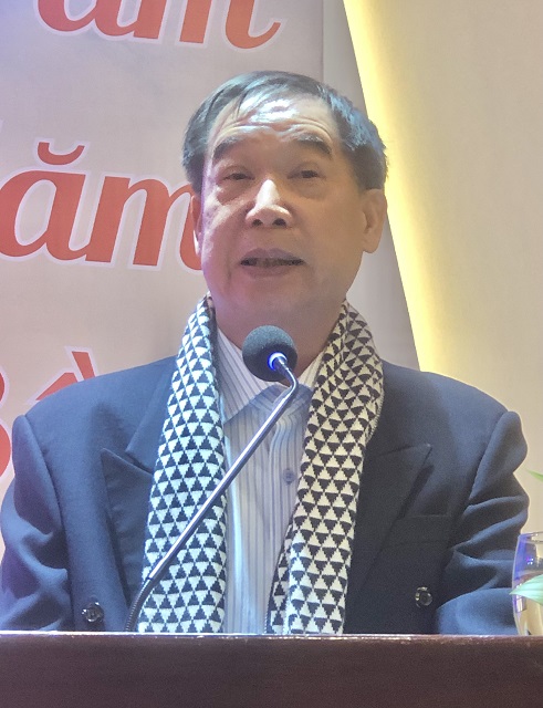 &Ocirc;ng Nguyễn An Điềm ph&aacute;t biểu tại Hội nghị v&agrave; Lễ kỷ niệm. Ảnh: Viết Hiền