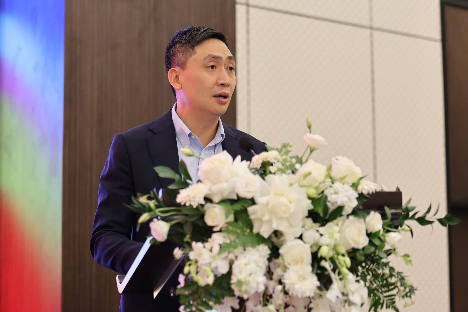 &Ocirc;ng Ho&agrave;ng Minh Chiến &ndash; Ph&oacute; Cục trưởng Cục X&uacute;c tiến thương mại&nbsp;ph&aacute;t biểu khai mạc Diễn đ&agrave;n