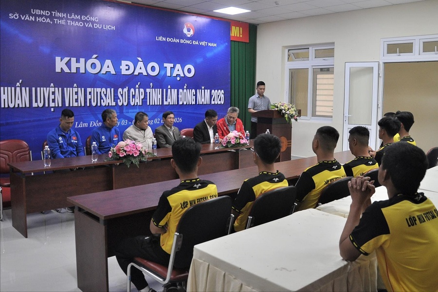 Lâm Đồng mở khoá đào tạo 20 huấn luyện viên Futsal sơ cấp năm 2026