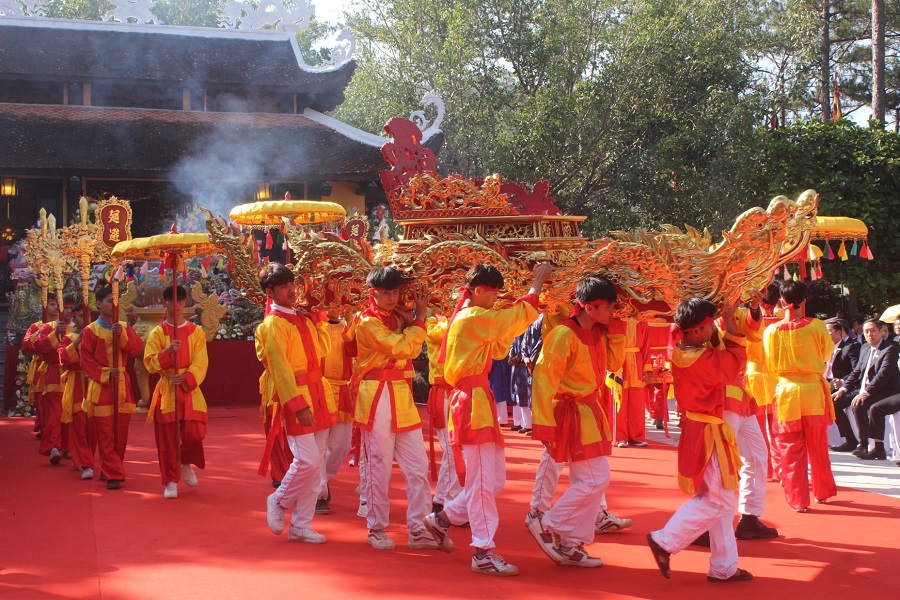 Đền thờ Quốc Tổ H&ugrave;ng Vương tại phường Cam Ly - Đ&agrave; Lạt (ảnh tư liệu)