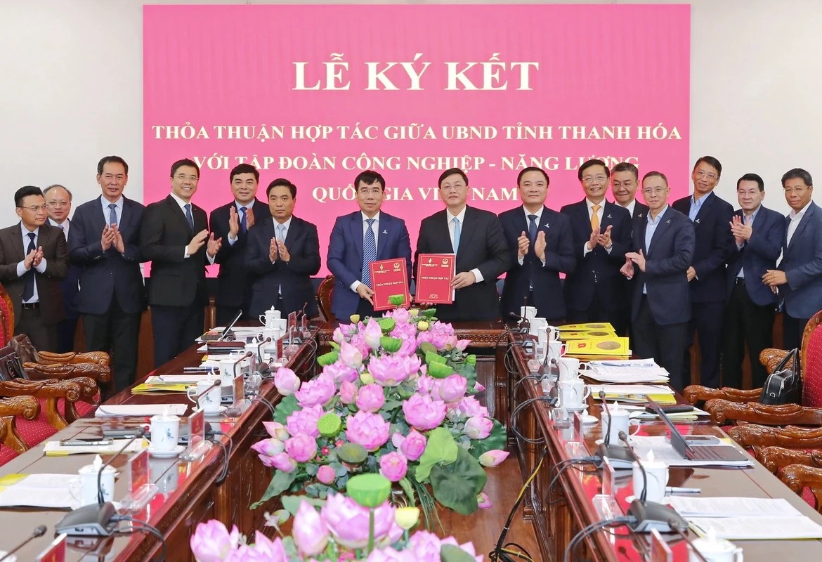 Tỉnh Thanh Hóa ký kết thỏa thuận hợp tác với Tập đoàn Công nghiệp - Năng lượng Quốc gia Việt Nam