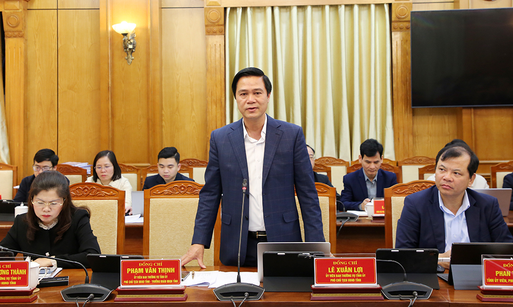 Ph&oacute; Chủ tịch UBND tỉnh L&ecirc; Xu&acirc;n Lợi ph&aacute;t biểu về c&aacute;c kế hoạch tuyển sinh năm 2026.