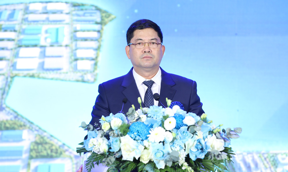 Đồng ch&iacute; Nguyễn Hồng Th&aacute;i ph&aacute;t biểu tại lễ khởi c&ocirc;ng.