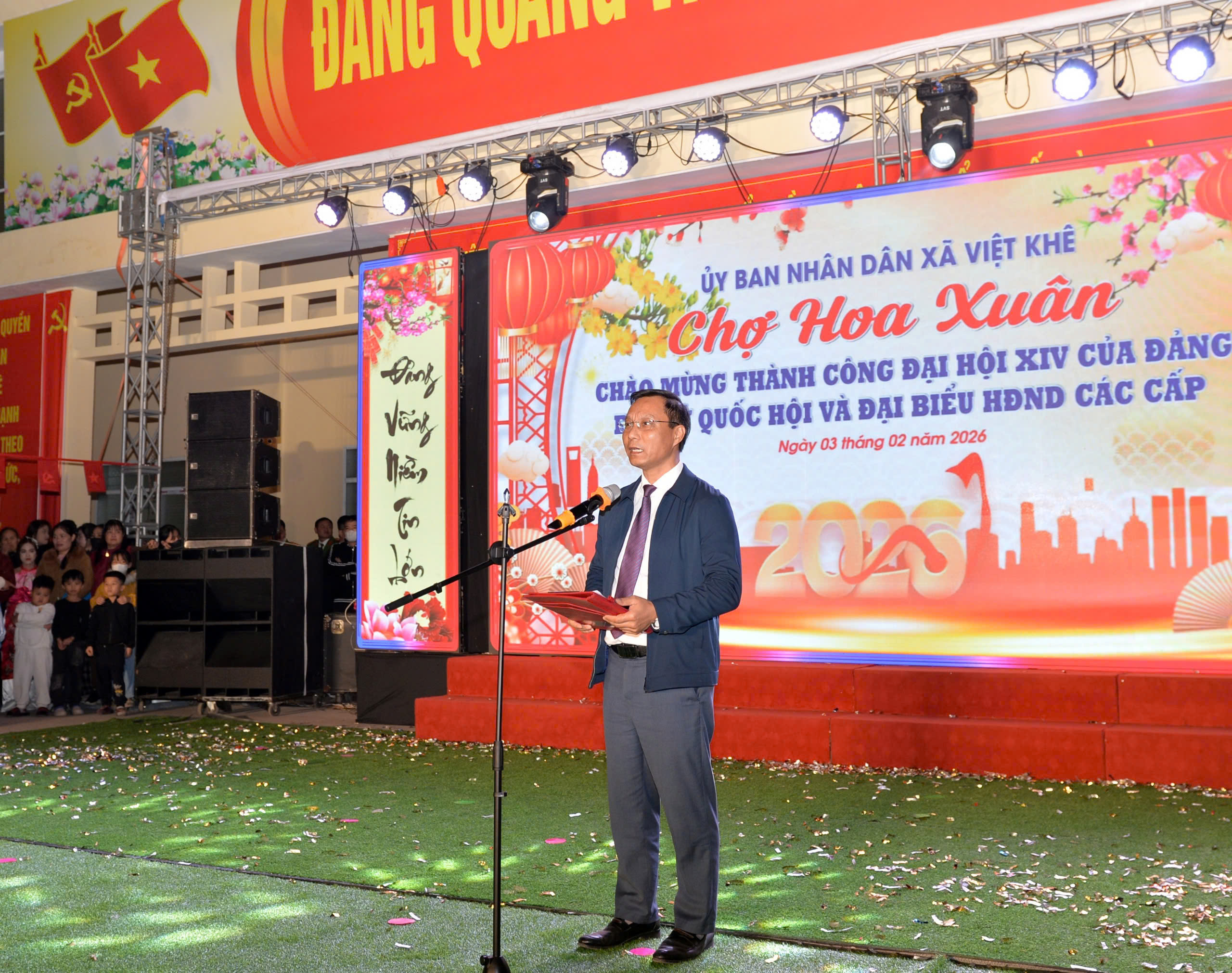 Khai mạc Chợ hoa Xuân Bính Ngọ 2026 xã Việt Khê