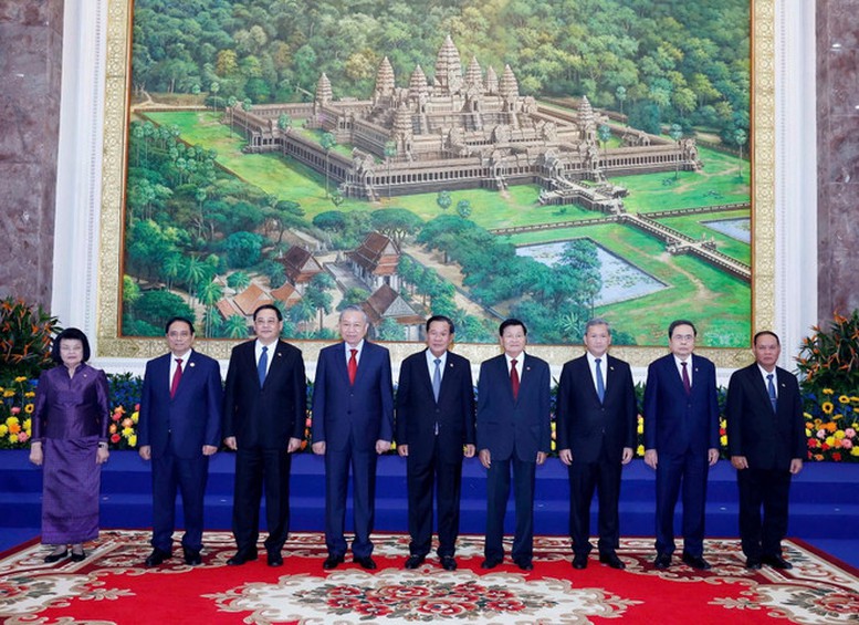 Tổng Bí thư Tô Lâm đồng chủ trì Cuộc gặp giữa Người đứng đầu ba Đảng Việt Nam - Campuchia - Lào