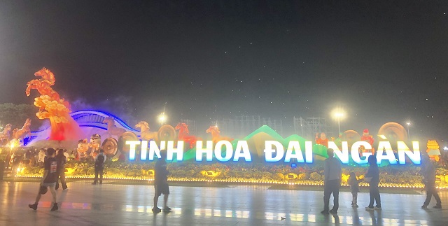 Một g&oacute;c Cụm c&ocirc;ng tr&igrave;nh &ldquo;Tinh hoa đại ng&agrave;n&rdquo;. Ảnh: VH