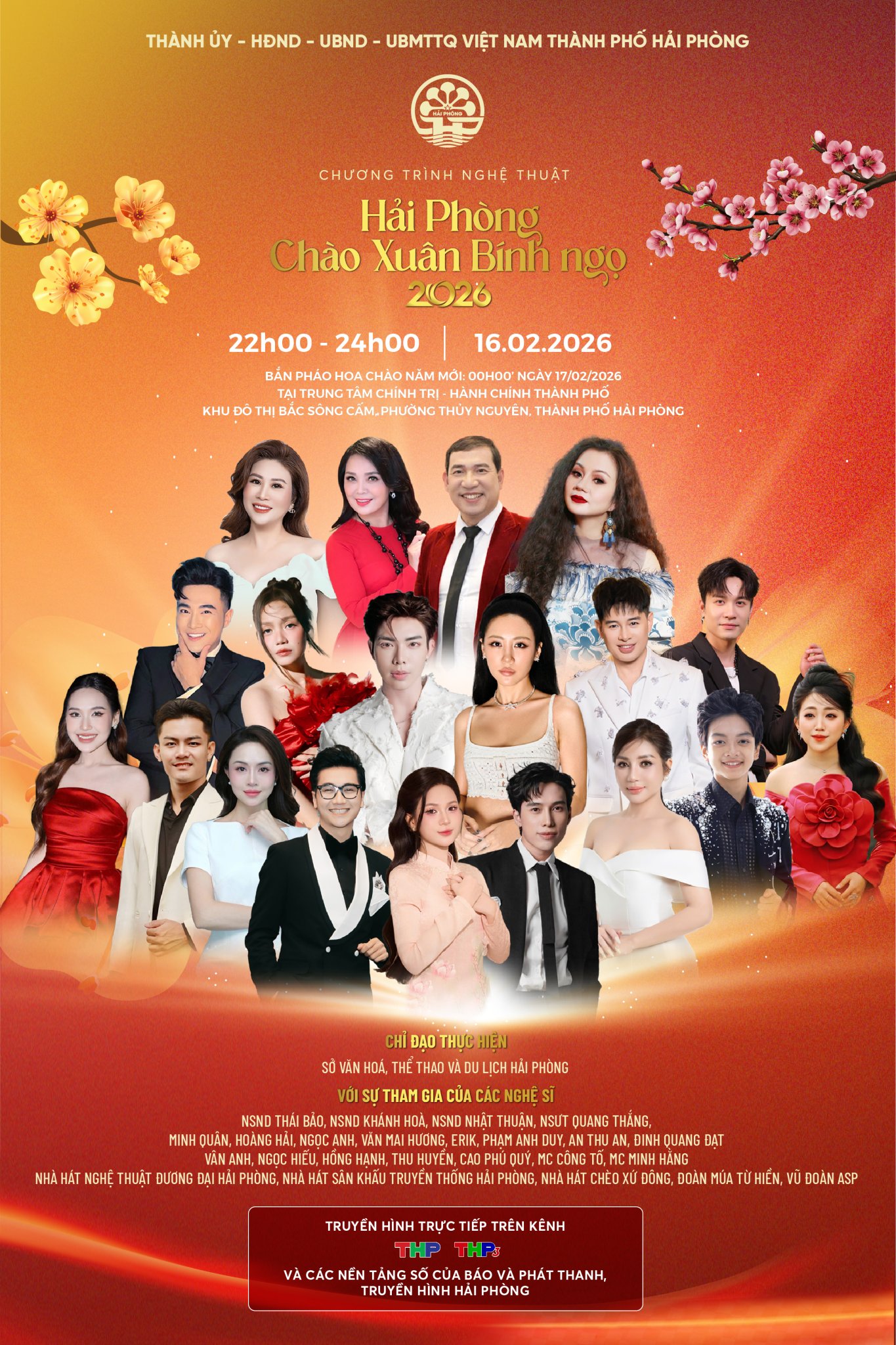 Chương trình nghệ thuật “Hải Phòng chào Xuân Bính Ngọ - 2026”