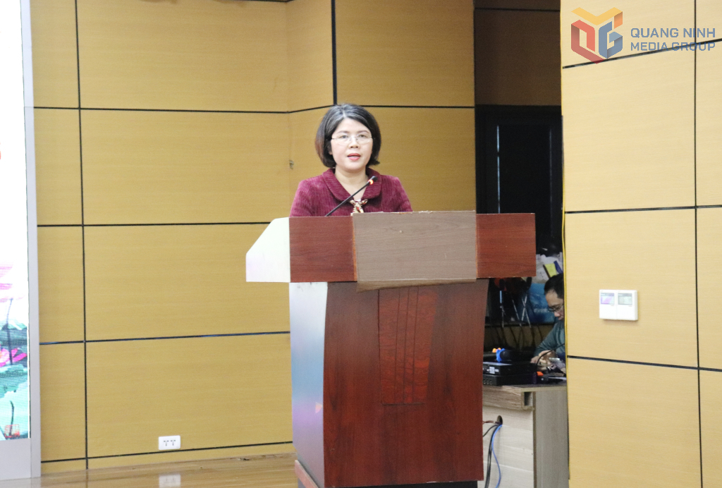 Đại diện l&atilde;nh đạo B&aacute;o v&agrave; Ph&aacute;t thanh, Truyền h&igrave;nh Quảng Ninh ph&aacute;t biểu hưởng ứng cuộc thi