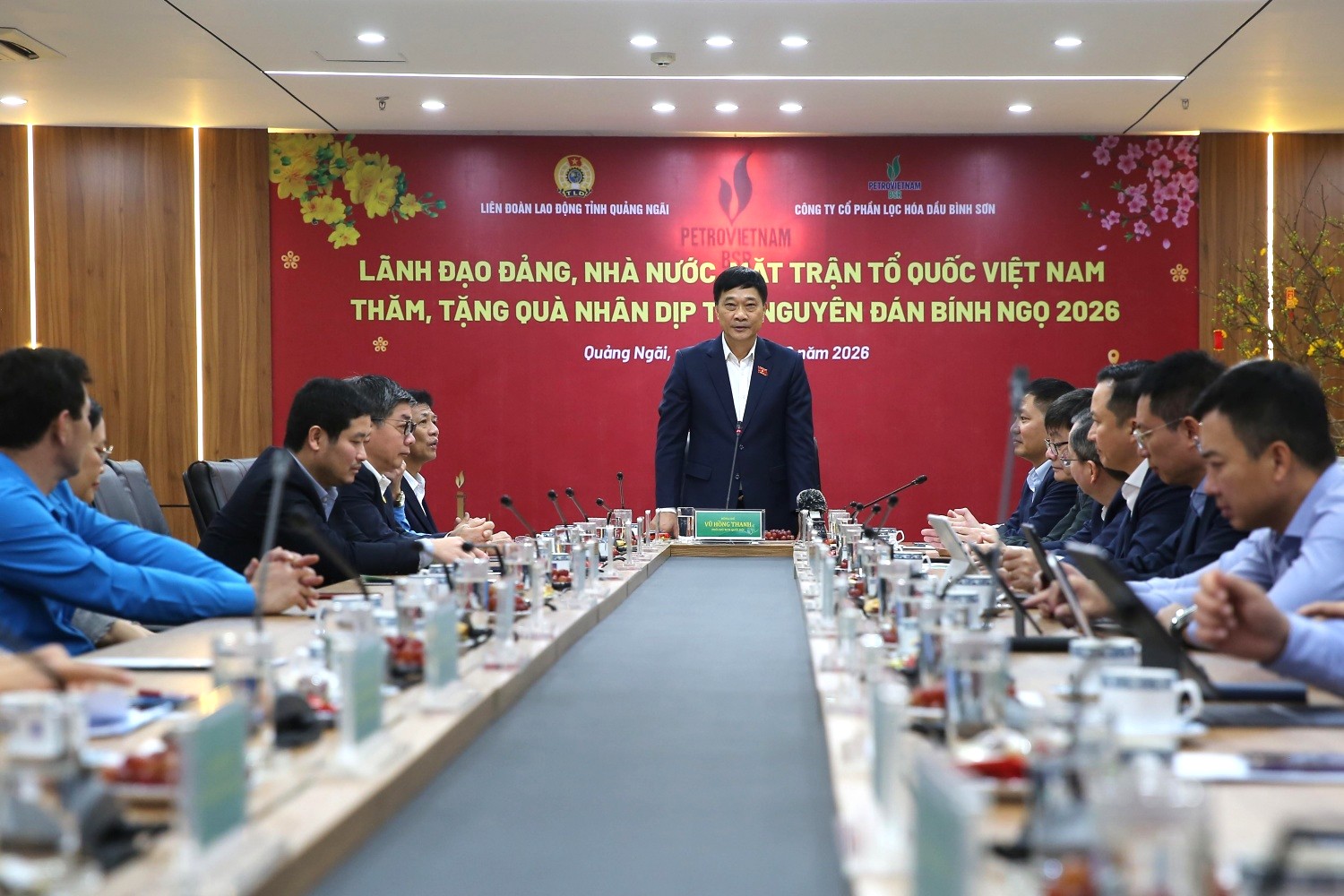 Đồng ch&iacute; Vũ Hồng Thanh - Ph&oacute; Chủ tịch Quốc hội ch&uacute;c Tết người lao động BSR