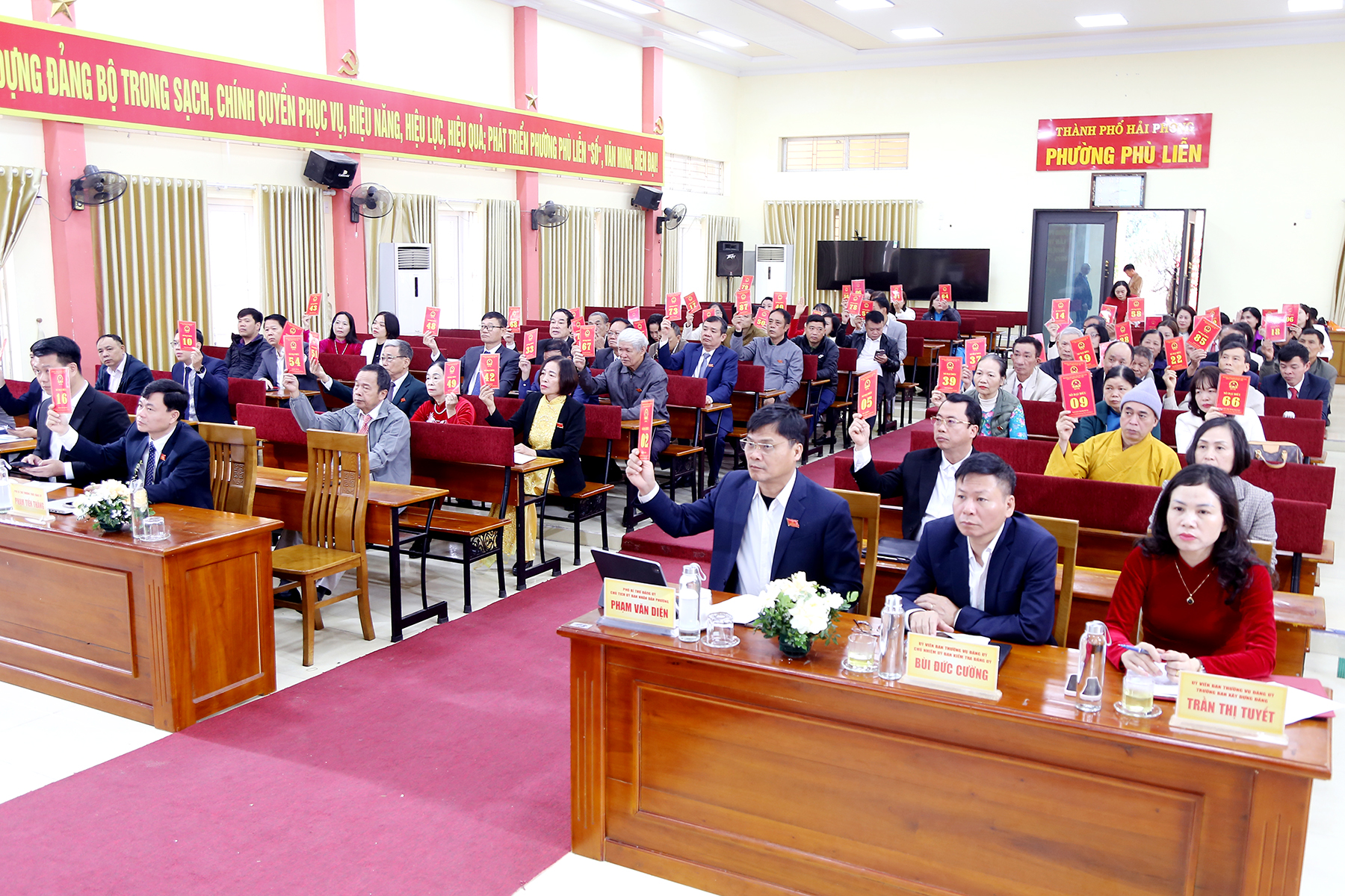 Kỳ họp thứ 6 HĐND phường Phù Liễn bầu bổ sung chức danh Ủy viên UBND phường khóa I, nhiệm kỳ 2021 - 2026