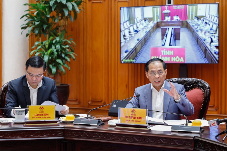 Ph&oacute; Thủ tướng B&ugrave;i Thanh Sơn ph&aacute;t biểu tại Phi&ecirc;n họp - Ảnh: VGP/Nhật Bắc