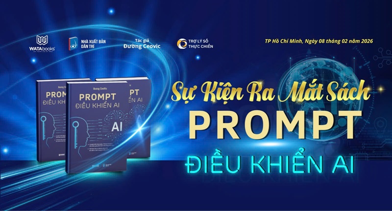 Cuốn s&aacute;ch &ldquo;Prompt Điều Khiển AI&rdquo; của t&aacute;c giả Đường CeoVic (Ph&ugrave;ng Văn Đường)